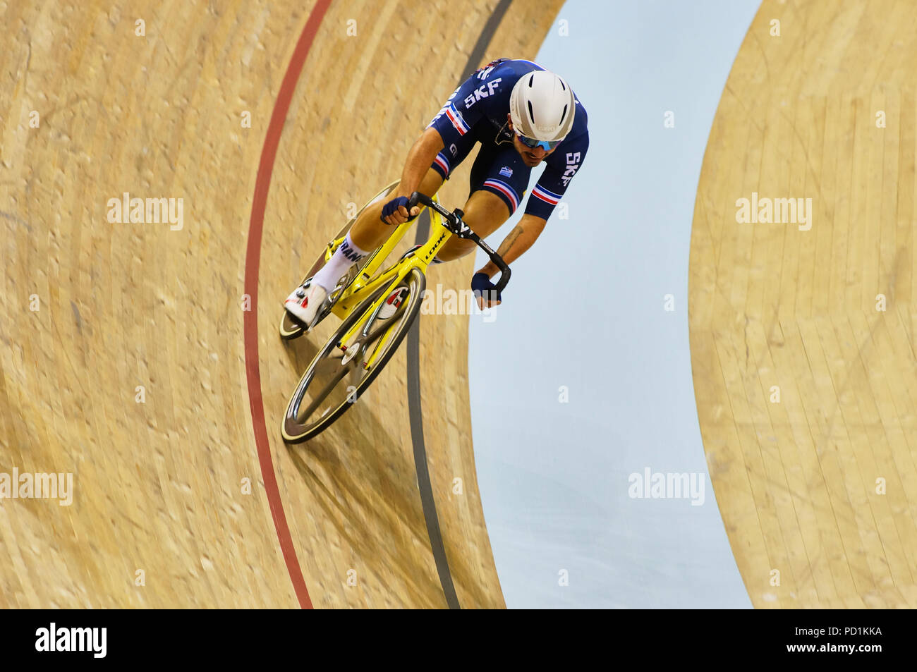 Glasgow, Großbritannien - 5 August 2018 - Track Racing Punkte Rennen auf Sir Chris Hoy Velodrome als Teil der europäischen Meisterschaft 2018. Credit: Pawel Pietraszewski/Alamy leben Nachrichten Stockfoto