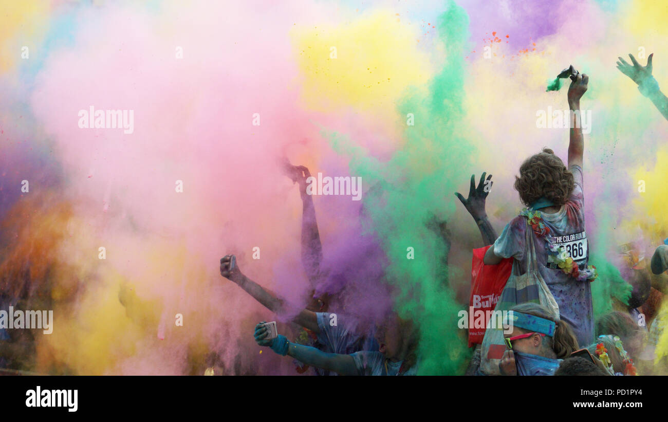 Die Farbe, die auch als der glücklichste 5k auf dem Planeten bekannt Stockfoto