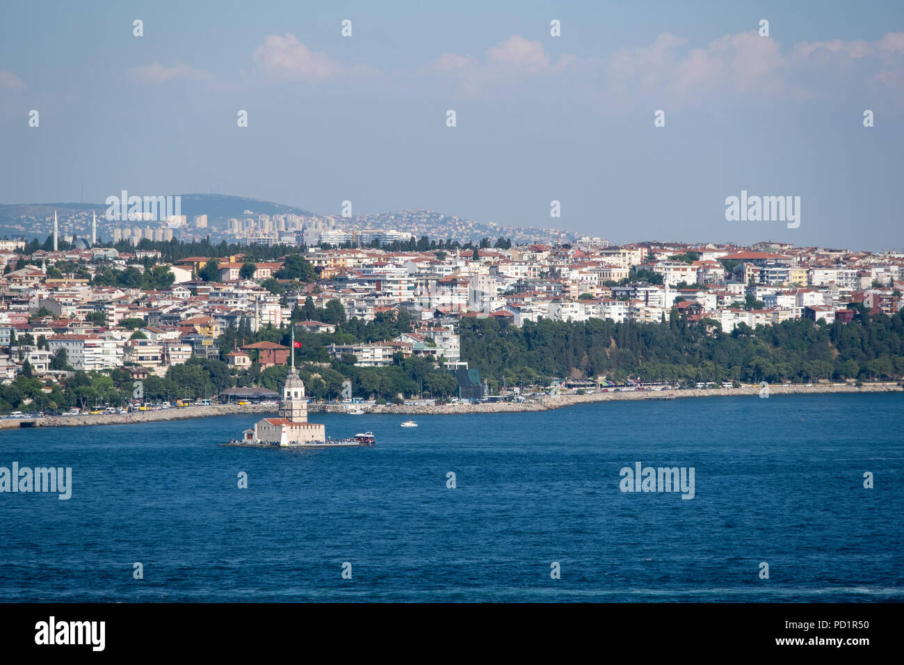 Der Maiden Tower in Istanbul, Türkei. Stockfoto