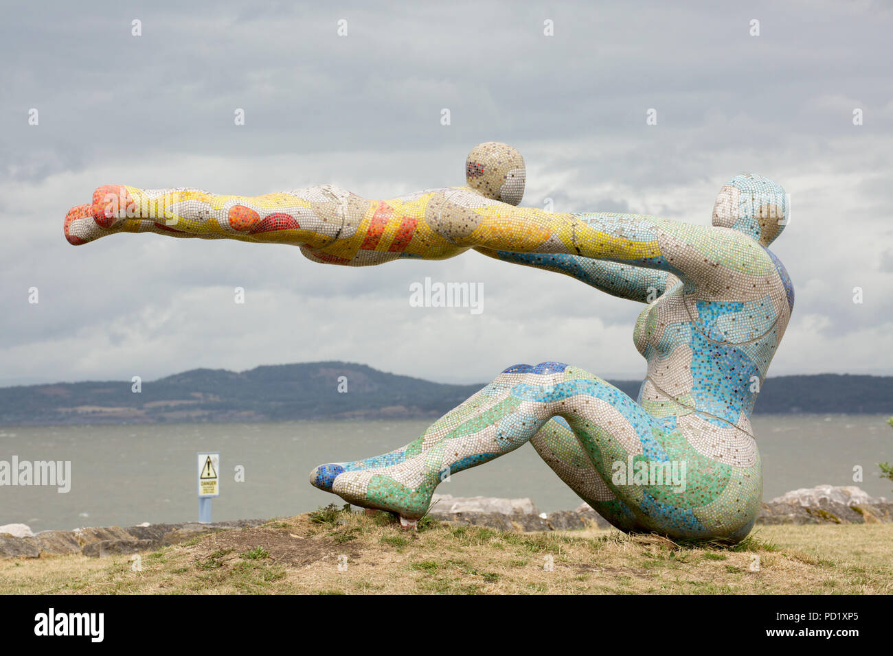 Eine Skulptur von Lancaster artist Shane Johnstone berechtigt, Venus und Amor - Liebe, die Schönste der absoluten Katastrophen. Die Arbeit ist auch als Mo bekannt Stockfoto
