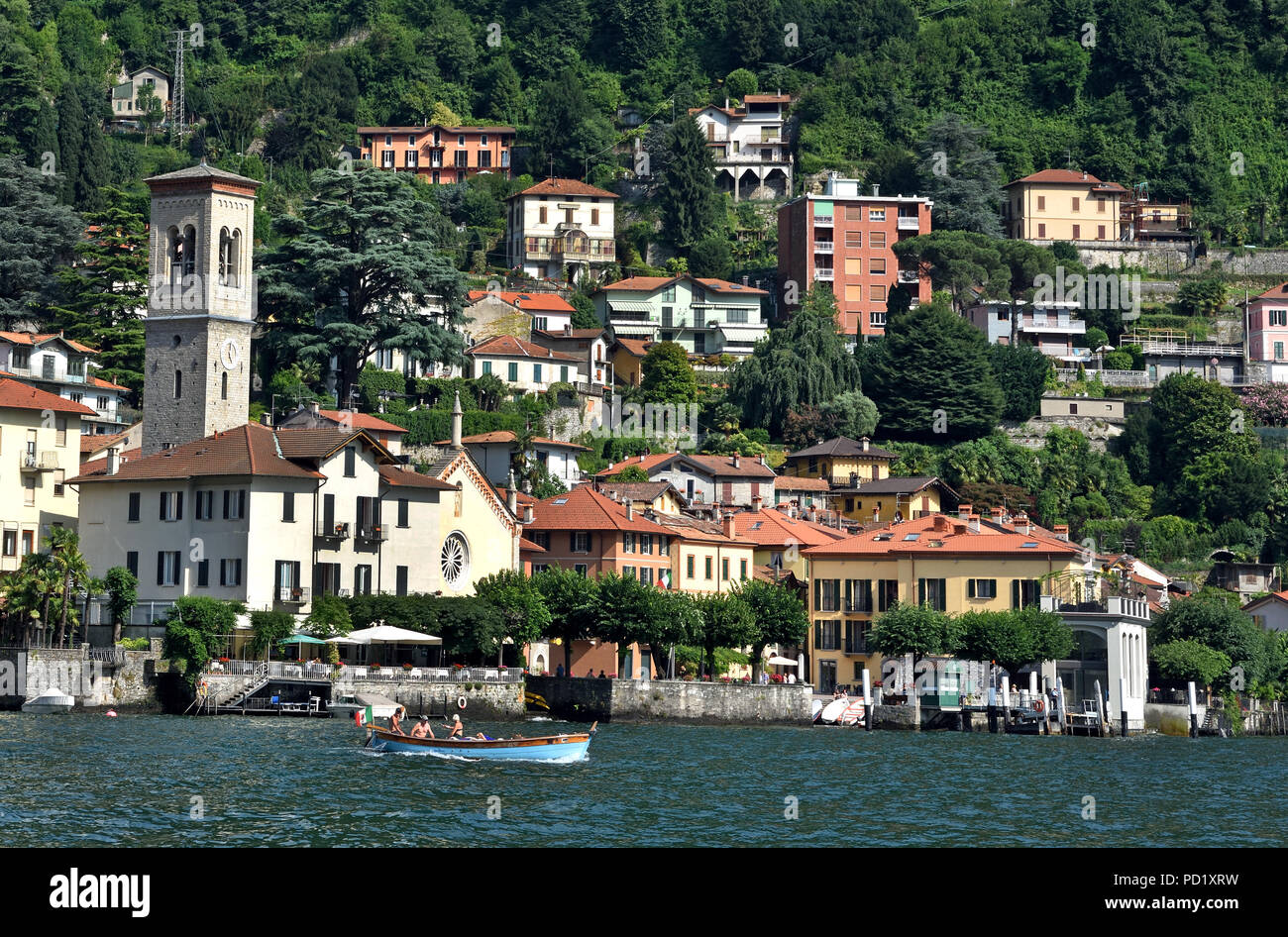 Torno am Lago di Como (Comer See) ist ein See von glazialen Ursprungs in der Lombardei Italien Italienisch. Stockfoto
