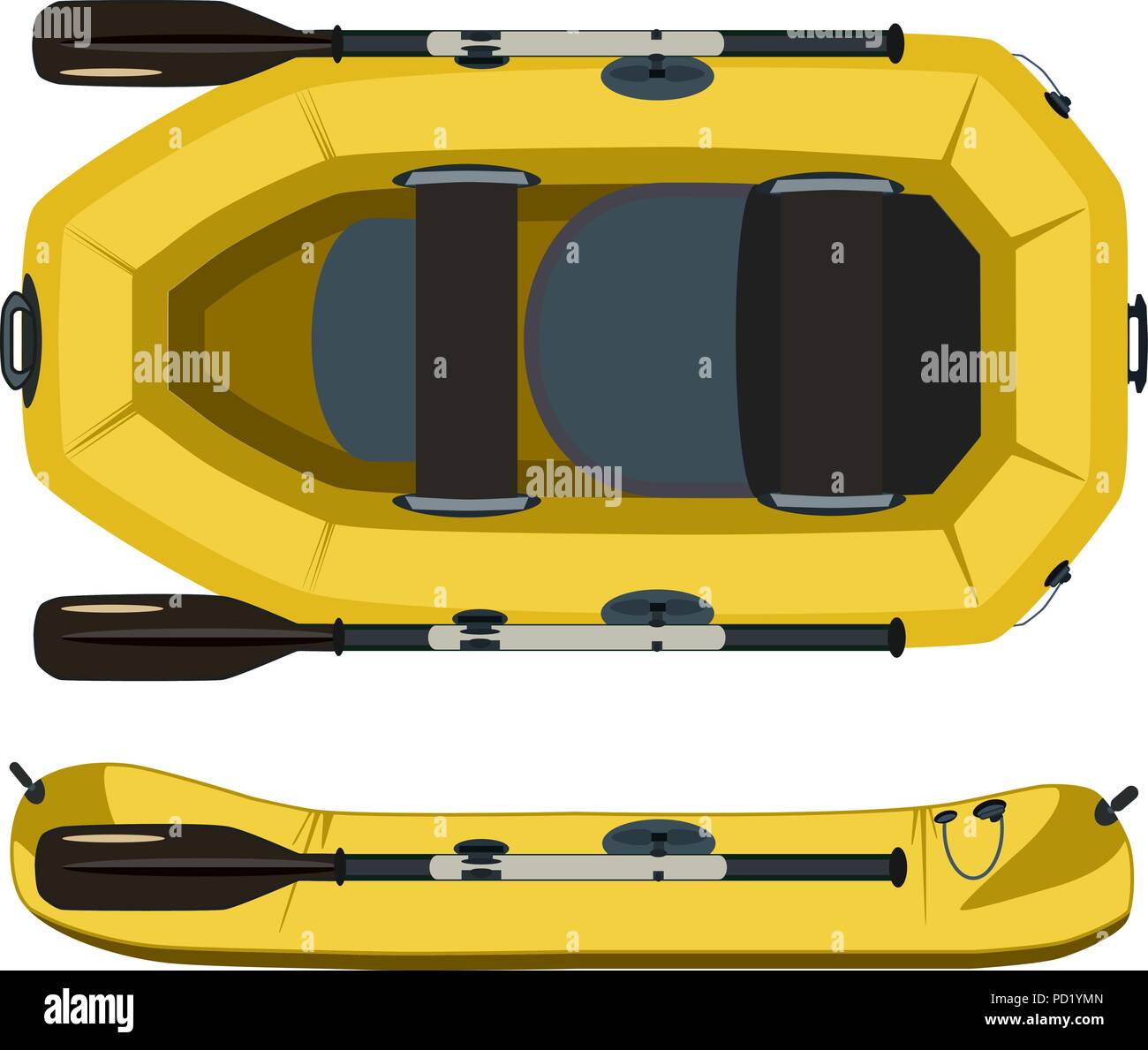 Rafting boot Vektor flachbild Abbildung Stock Vektor
