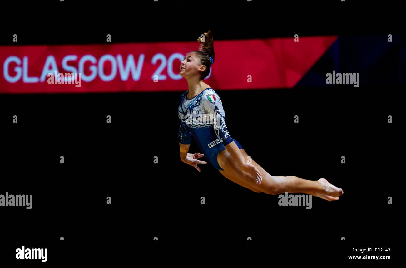 Italiens Martina Basile während Stock letzte Tag vier der 2018 Europameisterschaft der Frauen an die SSE-Hydro, Glasgow. PRESS ASSOCIATION Foto. Bild Datum: Sonntag, den 5. August 2018. Siehe PA Geschichte Sport Europäische. Photo Credit: John Walton/PA-Kabel. Beschränkungen: Nur die redaktionelle Nutzung, keine kommerzielle Nutzung ohne vorherige schriftliche Genehmigung Stockfoto