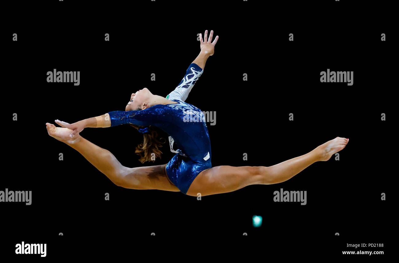 Italiens Martina Basile während Stock letzte Tag vier der 2018 Europameisterschaft der Frauen an die SSE-Hydro, Glasgow. PRESS ASSOCIATION Foto. Bild Datum: Sonntag, den 5. August 2018. Siehe PA Geschichte Sport Europäische. Photo Credit: John Walton/PA-Kabel. Beschränkungen: Nur die redaktionelle Nutzung, keine kommerzielle Nutzung ohne vorherige schriftliche Genehmigung Stockfoto