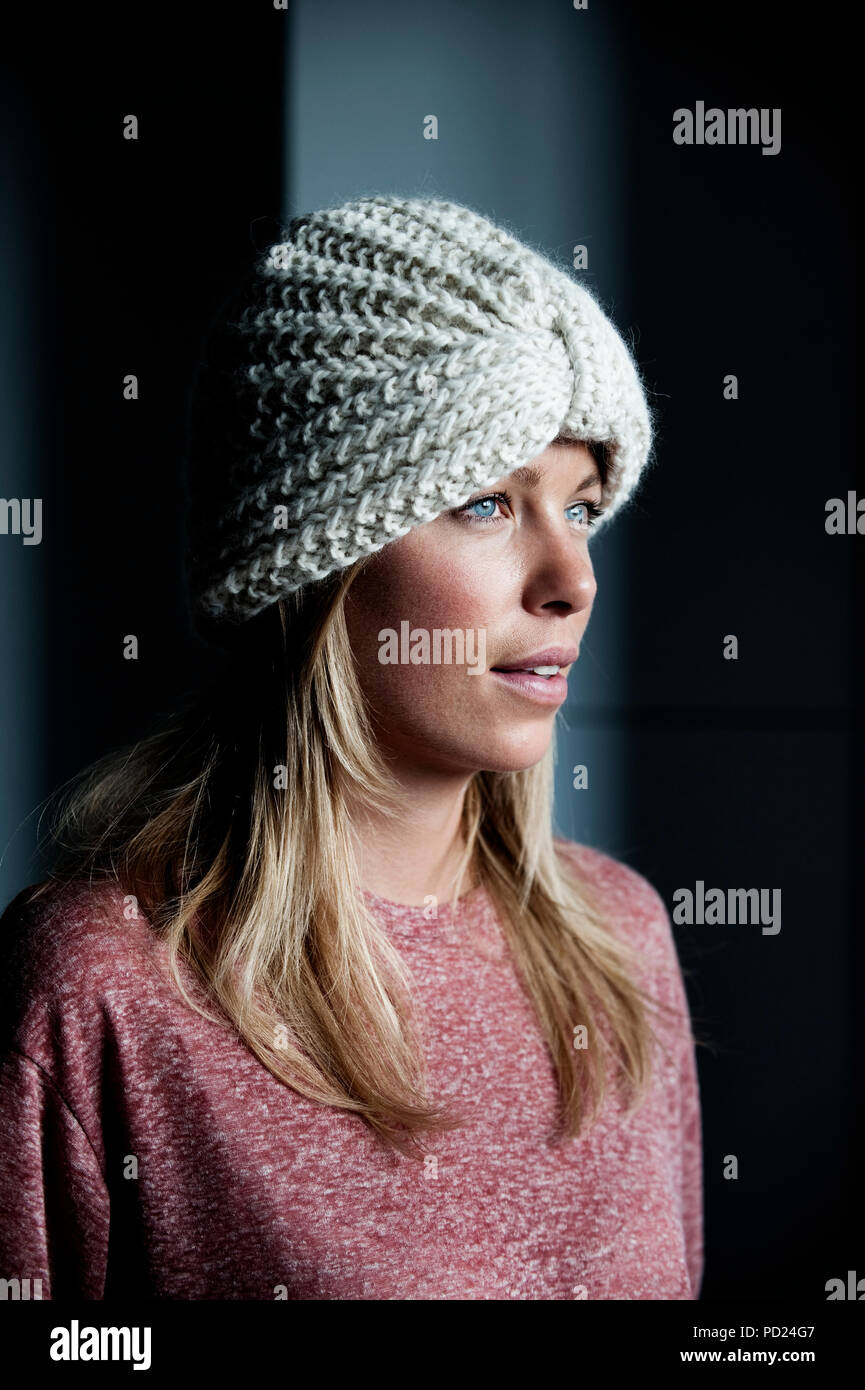 Ellen Kegels, flämischen Fashion Designer und Gründer des LN Mützen Pullover Marke (Belgien, 26/07/2012) Stockfoto