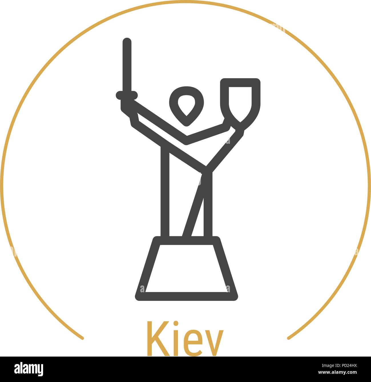 Kiew, Ukraine Vektor Symbol Leitung Stock Vektor