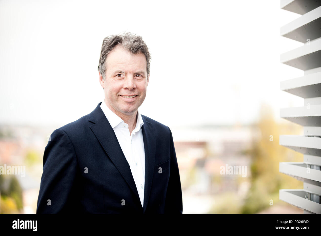 CD&V-Politiker und Bürgermeister von Deinze, Jan Vermeulen (Belgien, 28/04/2016) Stockfoto