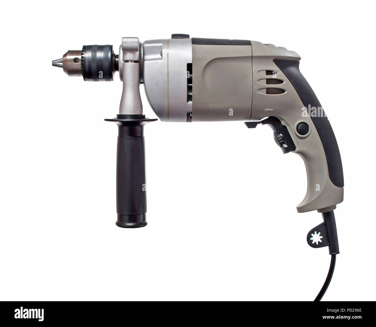 Elektrische Bohrmaschine auf weißem Hintergrund, Power Tools für Bau und  Reparatur Stockfotografie - Alamy