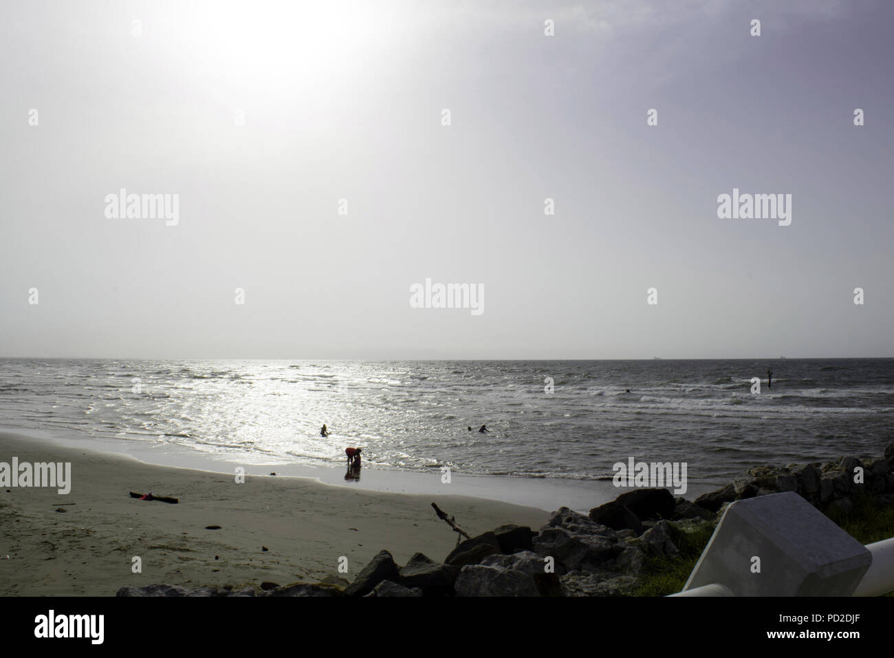 Citenzens von Veracruz Veracruz genießen Sie einen Tag am Strand. Stockfoto
