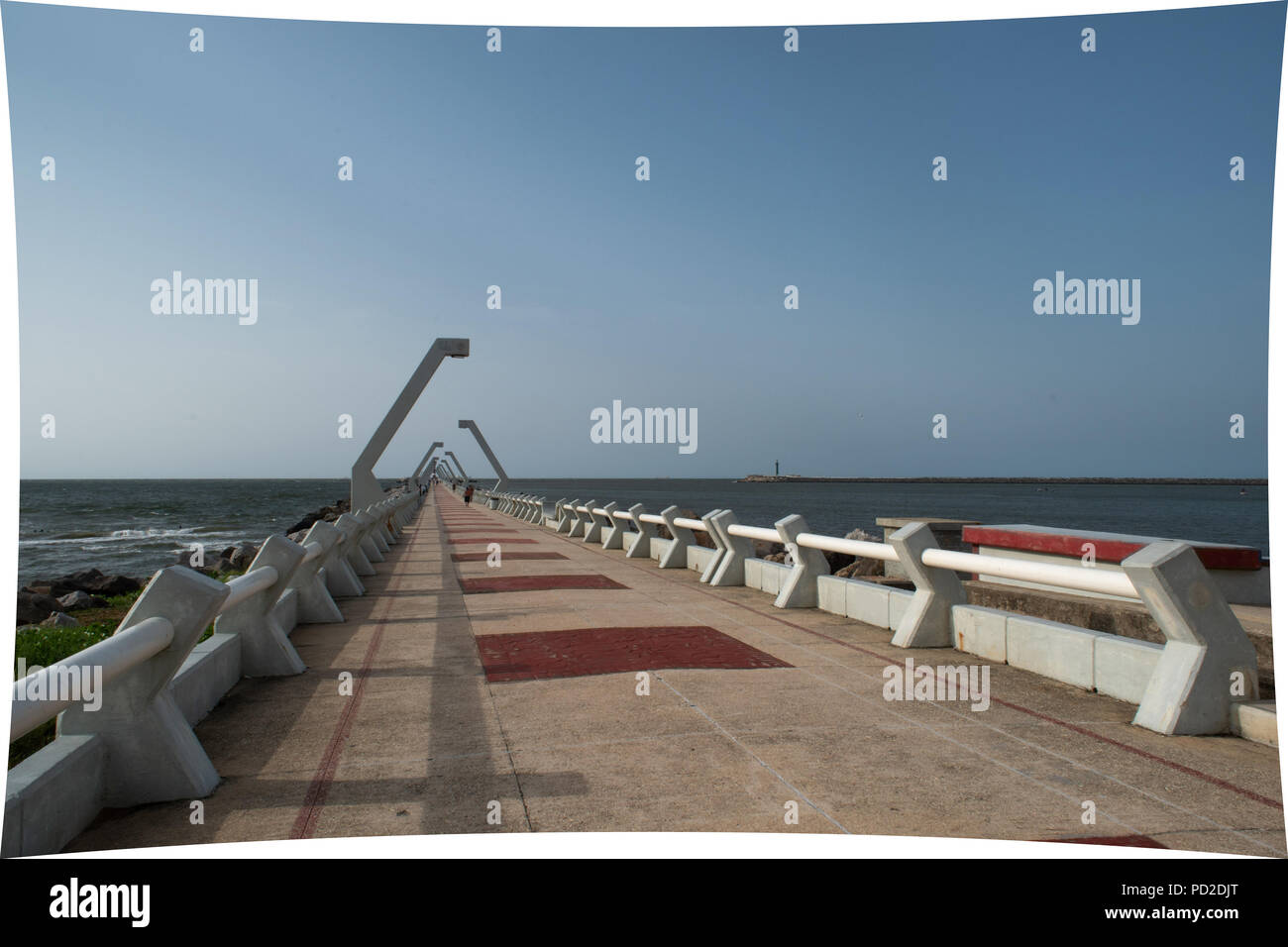Brücke von Mexiko in Coatzacoalcos, Veracruz Küste. Juli 11, 2018 Stockfoto