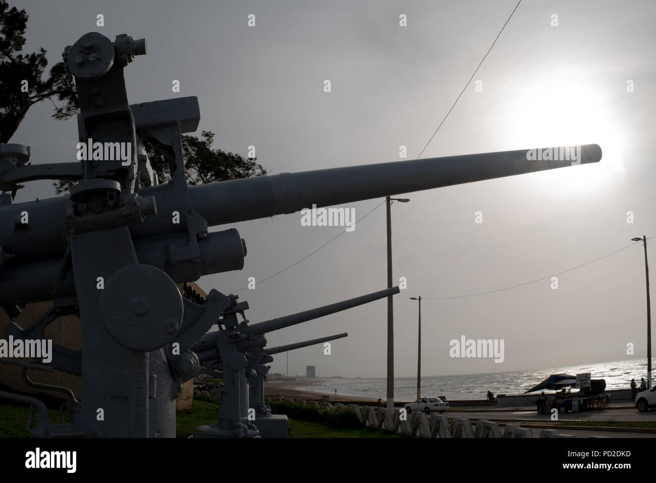 Sehenswürdigkeiten an der Küste von Coatzacoalcos, Veracruz, Mex. Juli 11, 2018 Stockfoto