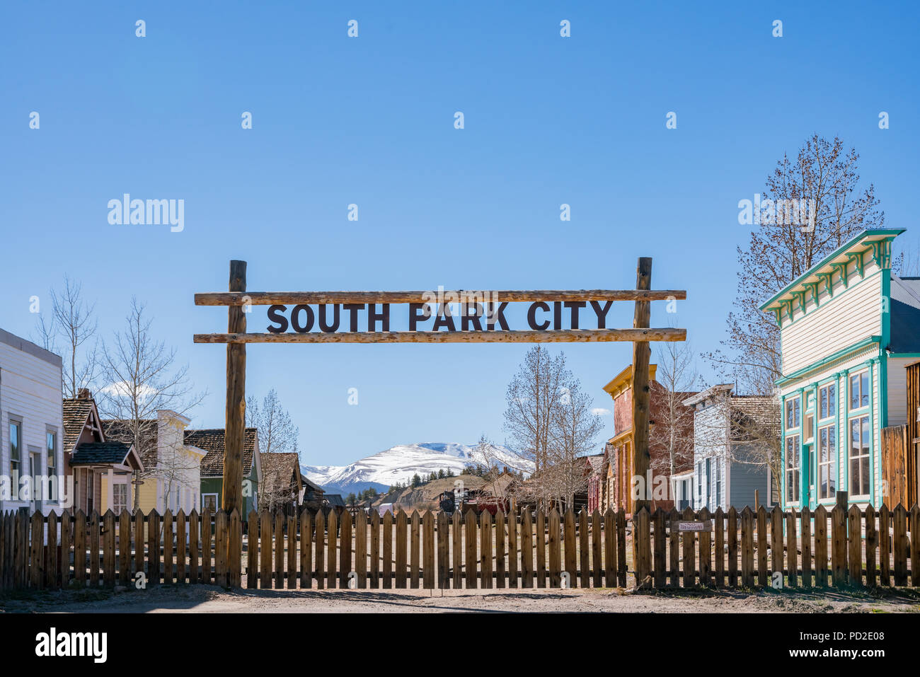 Die historischen South Park City an Fairplay, Colorado Stockfoto