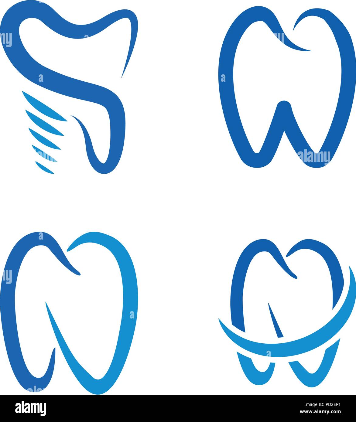 Sammlung Von Zahn Logo Icon Template Vector Element Stock Vektorgrafik Alamy