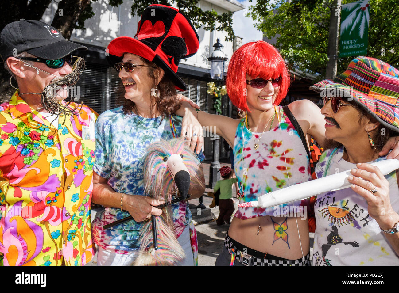 Miami Florida, Miami Dade County, Coconut Grove, King Mango Strut, jährlich, Gemeinschaftsveranstaltung, Parade, Satire, Parodie, Erwachsene Erwachsene Frau Frauen weibliche Dame, Frauen, Stockfoto