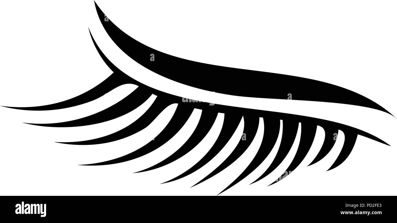 Abbildung: Wimpern Logo Design Template isoliert Vektor Stock Vektor