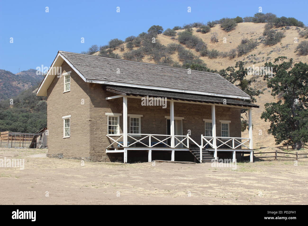 Offiziere' Quarters, Fort Tejon, Kalifornien Stockfoto