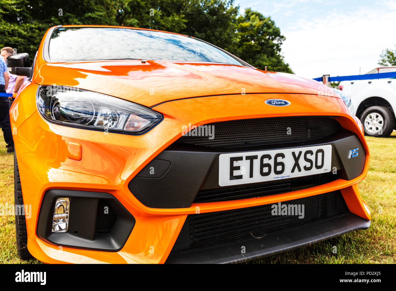 Ford Focus RS Sportwagen, Focus RS, Ford, Ford, Ford Sportwagen Sportwagen, Ford RS, Front End, Ford, Sportwagen, Sportwagen, UK, schnelle Autos, Auto Stockfoto