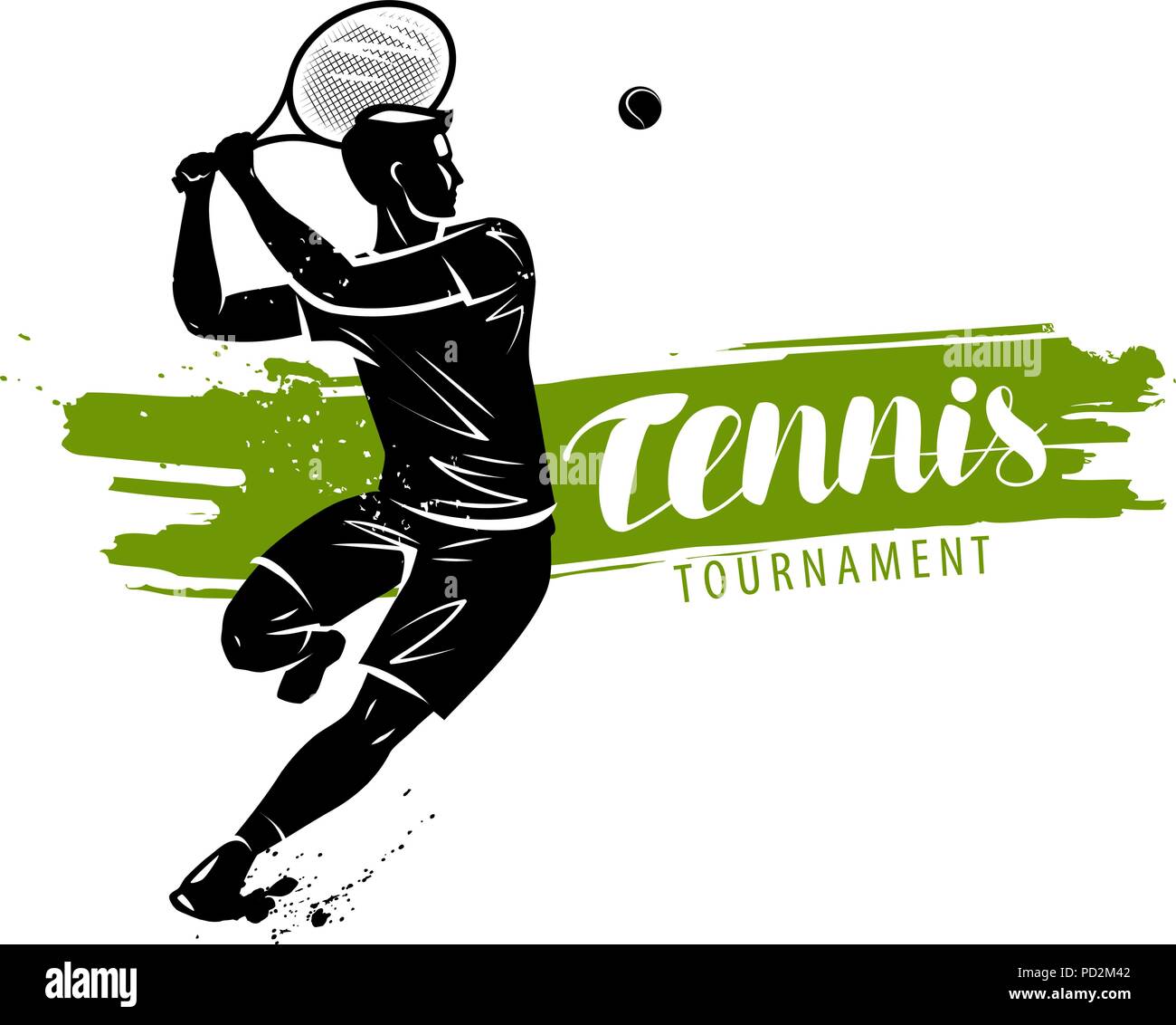 Tennis Banner. Sport Konzept, Vector Illustration Stock Vektor