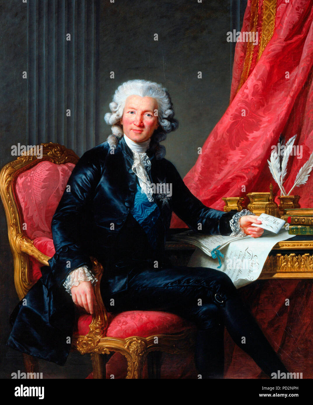 Portrait von Charles-Alexandre de Calonne-Ã‰lisabeth VigÃ©e Le Brun, ca. 1784 Stockfoto