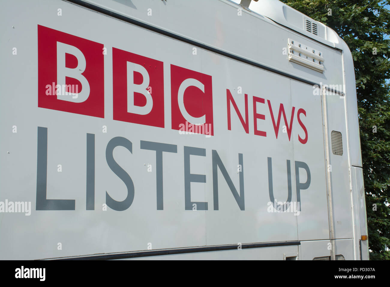Mobile Unit BBC News auf der Countryfile Live 2018-Show, Großbritannien Stockfoto