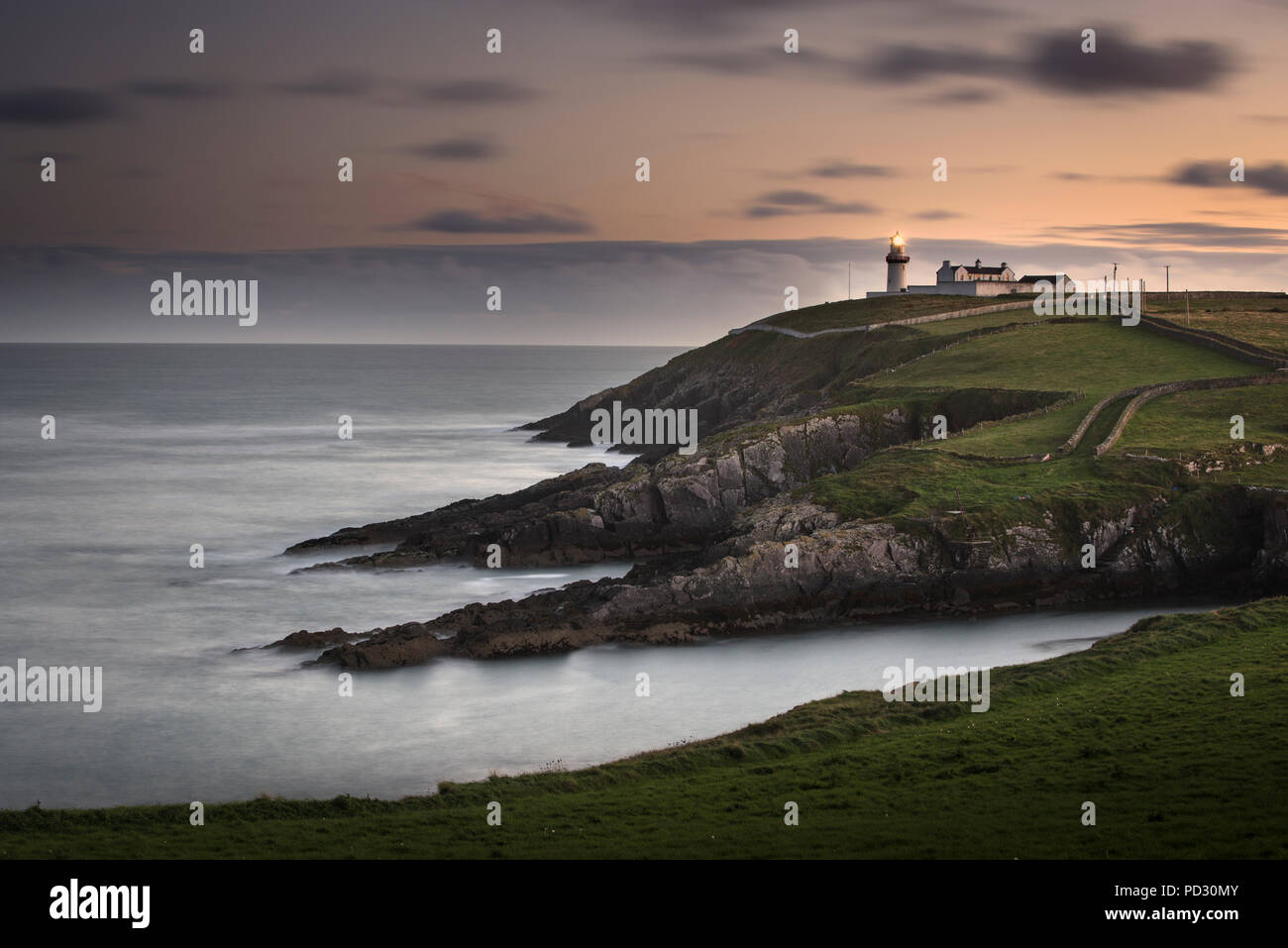 Malerischer Blick auf Galley Head Lighthouse, Clonakilty, Cork, Irland Stockfoto