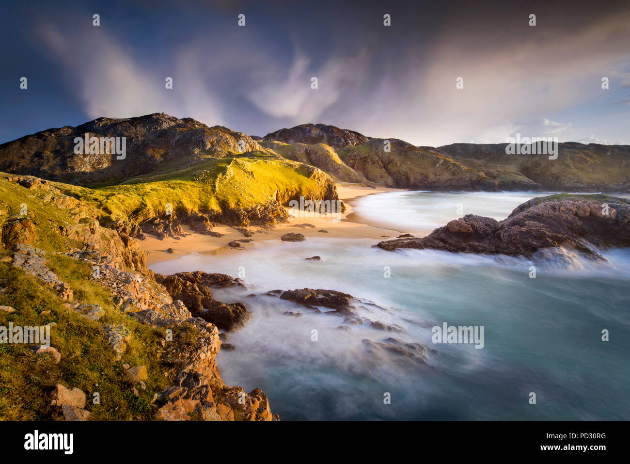 Mord Loch Strand, Bucht, Boyeeghter Melmore, Donegal, Irland Stockfoto