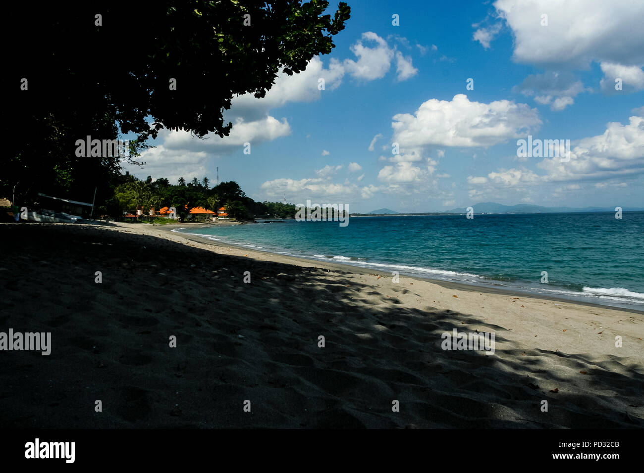 Lombok, Indonesien. Landschaft am Strand auf der Insel Lombok. Stockfoto