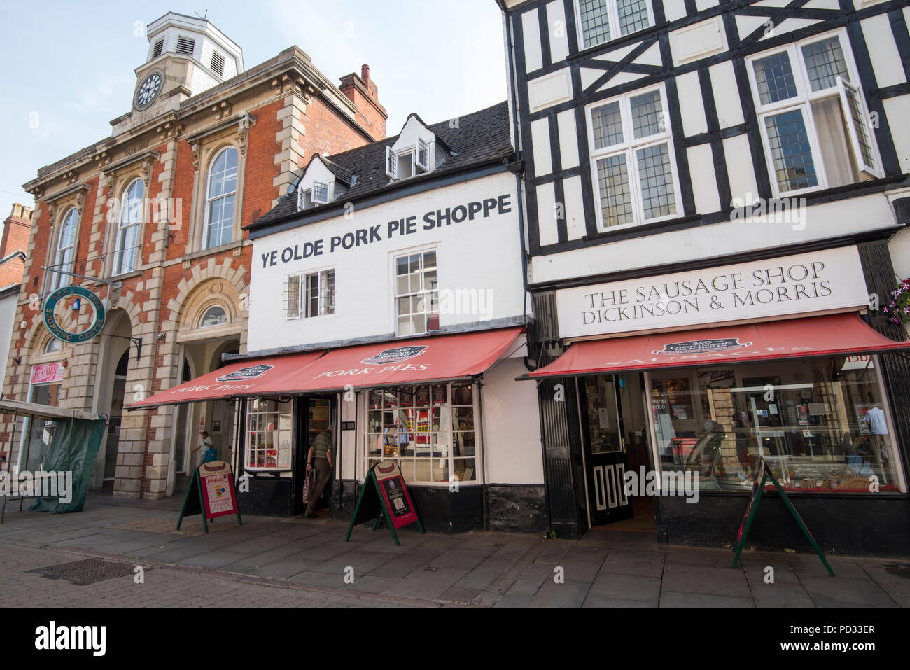 Ye Olde Pork Pie Shoppe in Melton Mowbray, Leicestershire, England Großbritannien Stockfoto