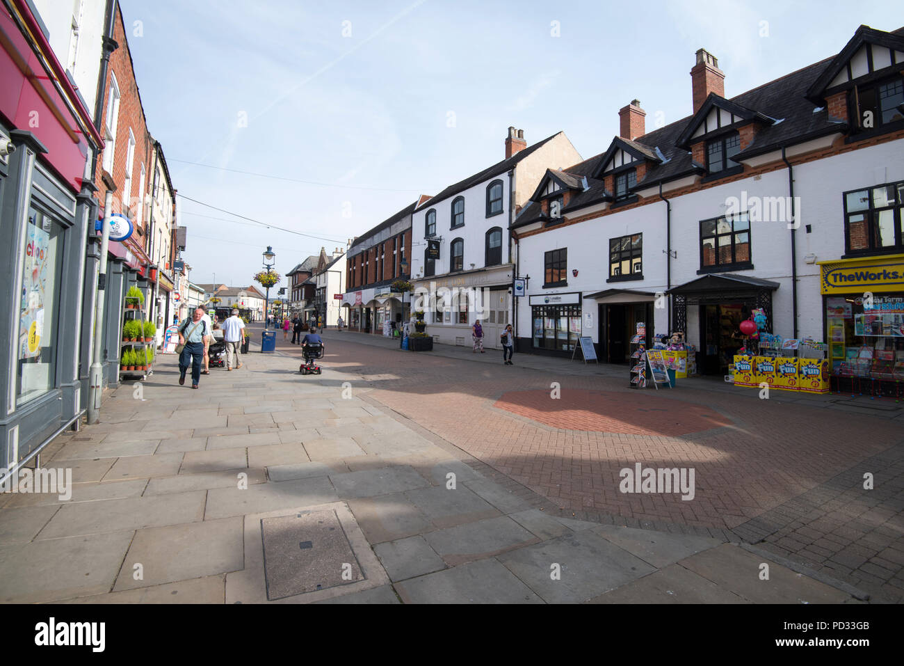Nottingham Straße in Melton Mowbray, Leicestershire, England Großbritannien Stockfoto