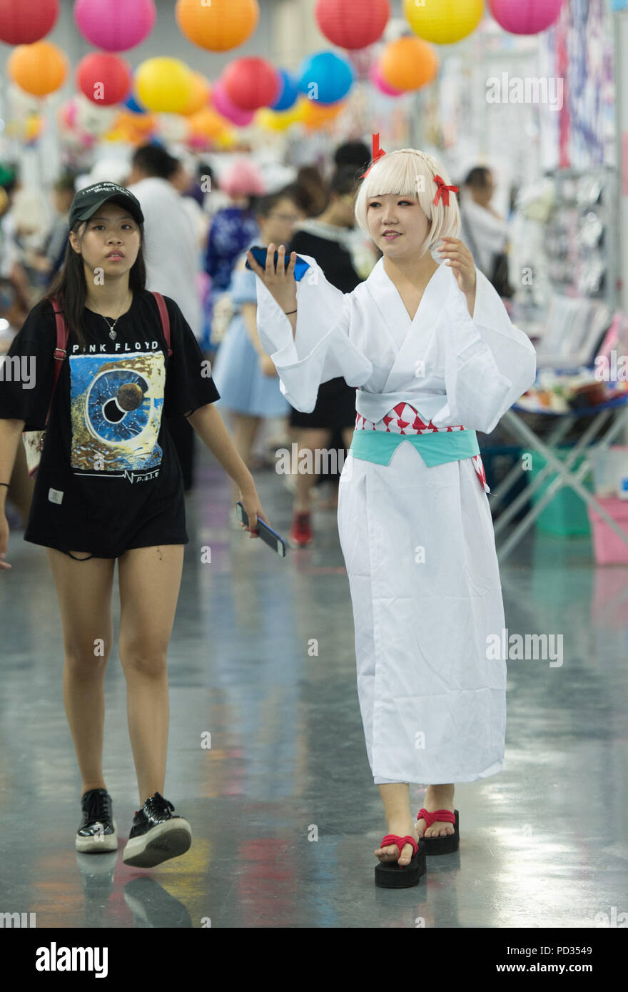 Shenyan, Shenyan, China. 6 Aug, 2018. Shenyang, China - Cosplayer bei der 4. China International Cartoon & Animation Festival in Shenyang, Provinz Liaoning im Nordosten Chinas. Credit: SIPA Asien/ZUMA Draht/Alamy leben Nachrichten Stockfoto