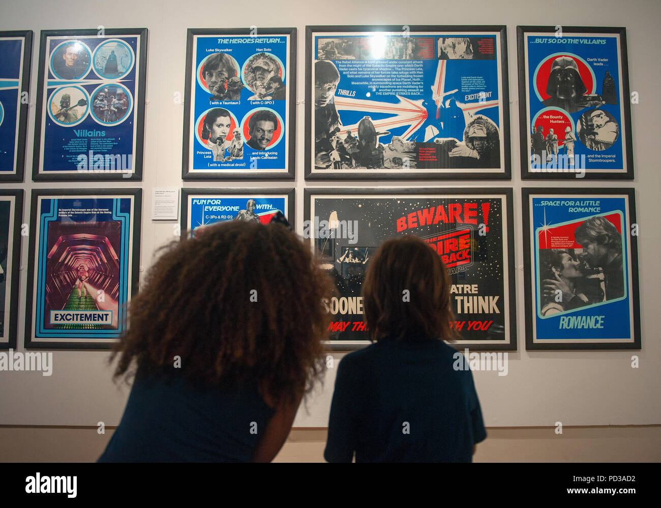 Kann das Spielzeug mit Euch. Star Wars Spielzeug und Filmen Ausstellung im Neuen Museum, Leicester entfernt. Stockfoto