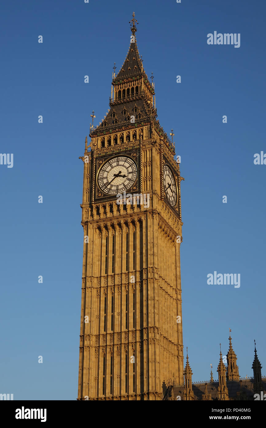 Der Clock Tower und Big Ben, Westminster, London. Stockfoto