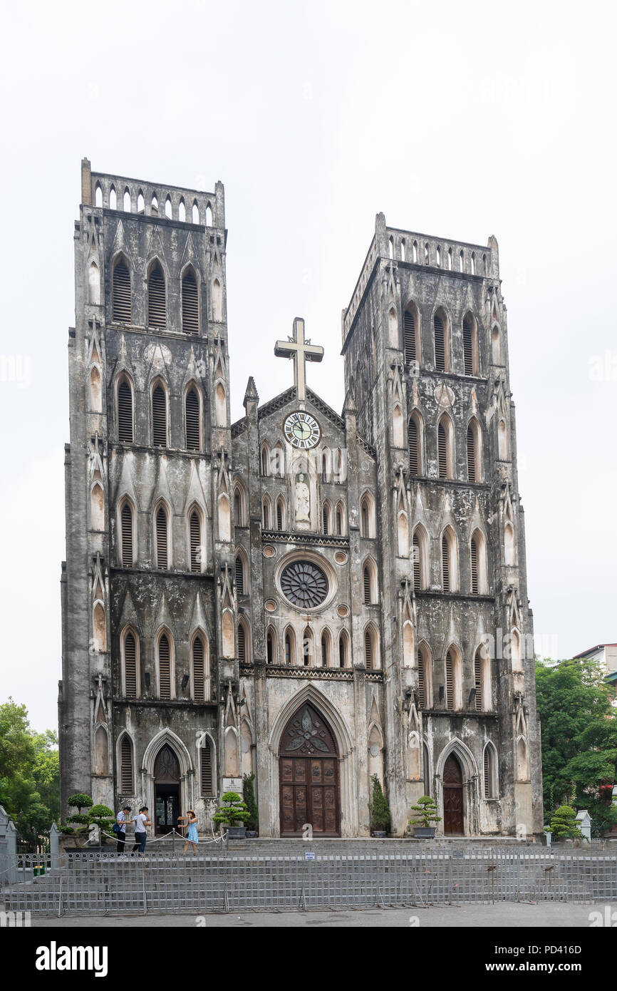 St. Josephs Kathedrale von Hanoi Stockfoto