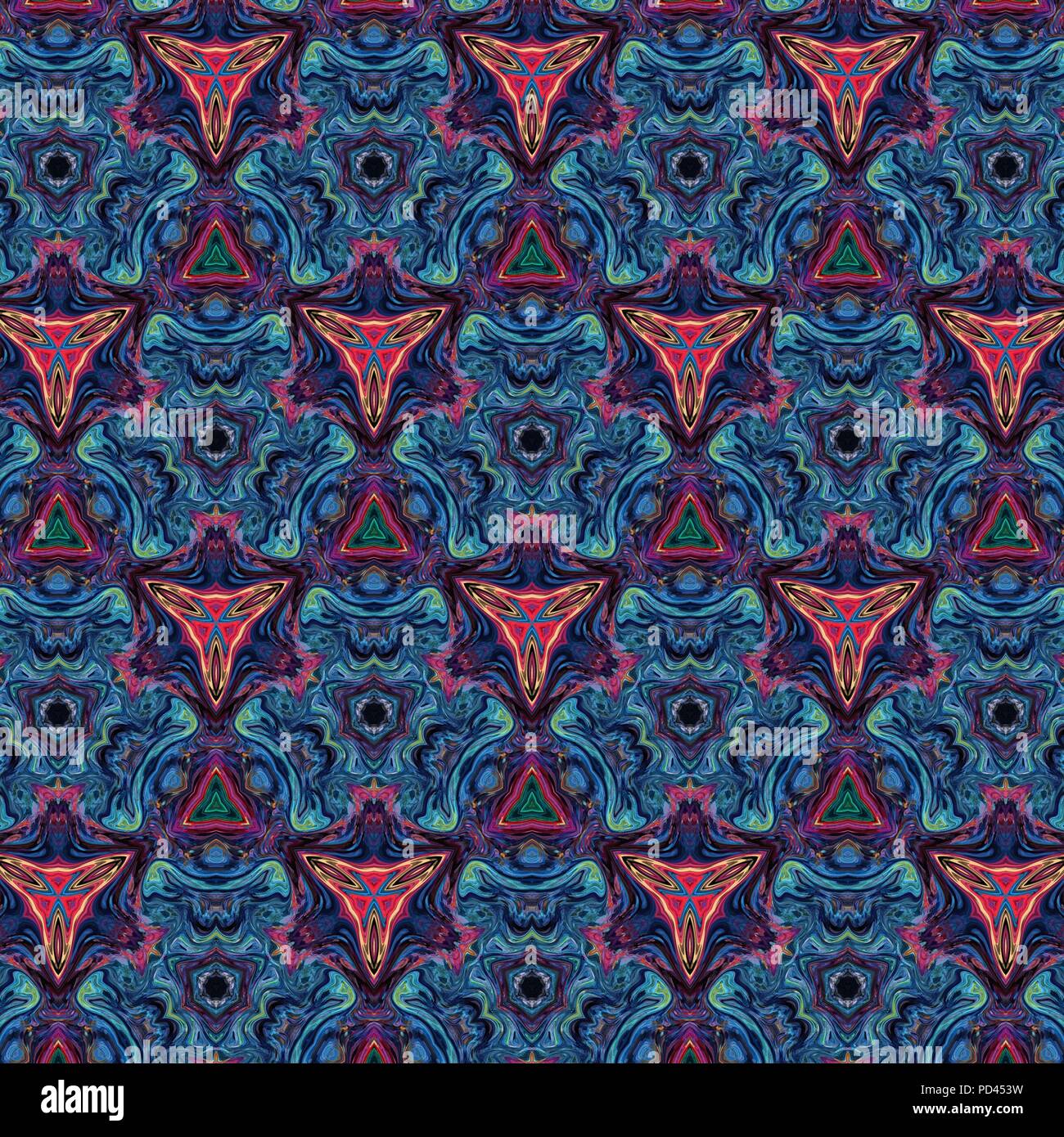 Fraktale surreale Kunst psychedelische Fantasy Artwork. Grafik Malerei Design Pattern. Vorlage für gedruckte Produktion Dekor. Geometrische fantastische Drucken. Stockfoto