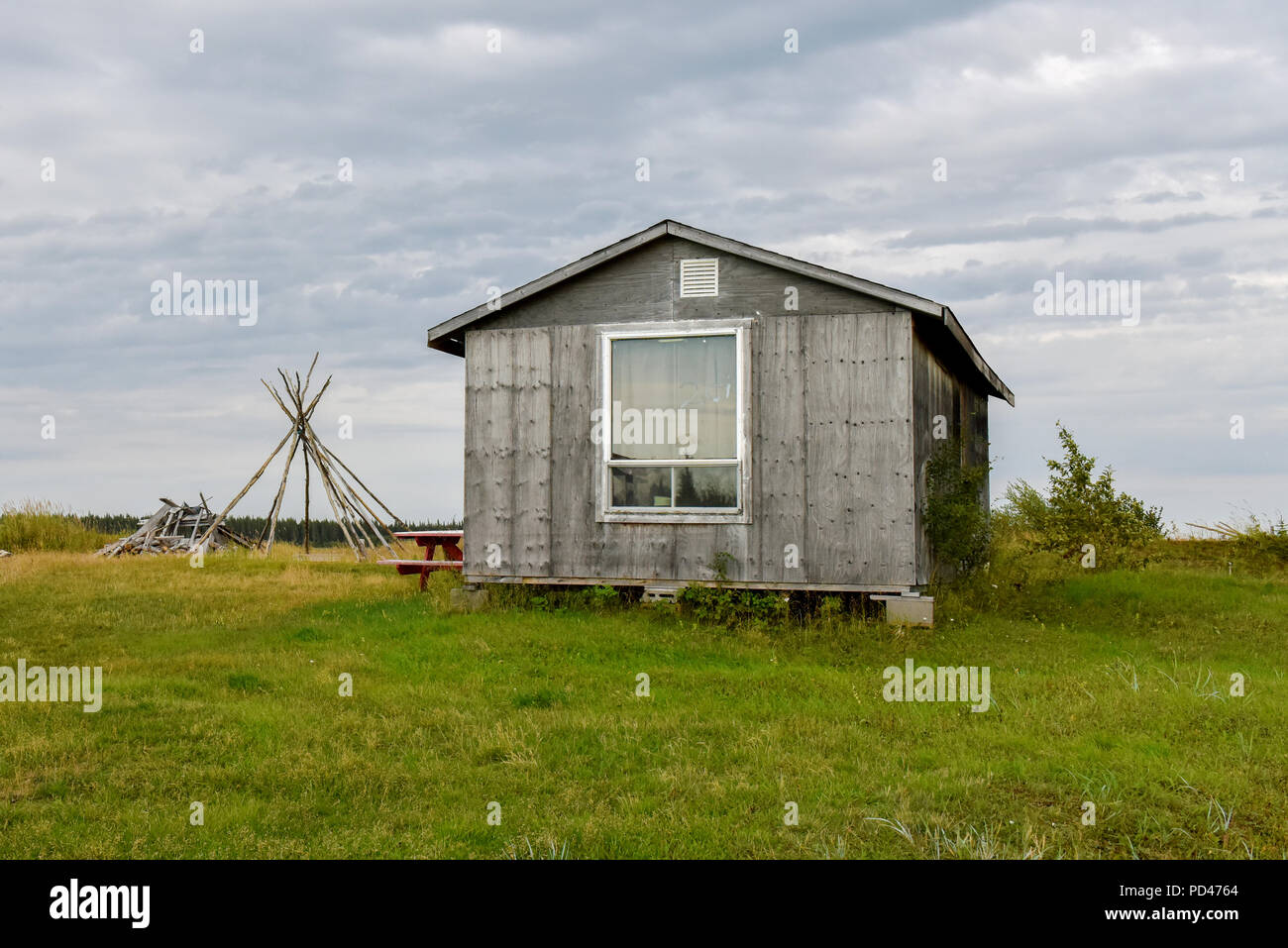 Insel der Fort-George (Heimat) auf La Grande Fluss, neben Chisasibi, Northern Quebec, Kanada Stockfoto