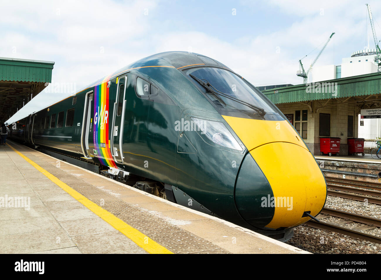 Hitachi Klasse 800 Züge durch die Great Western Railway unter der Abteilung Betrieben für das Intercity Express Programme (IEP) an Cardigan Stockfoto