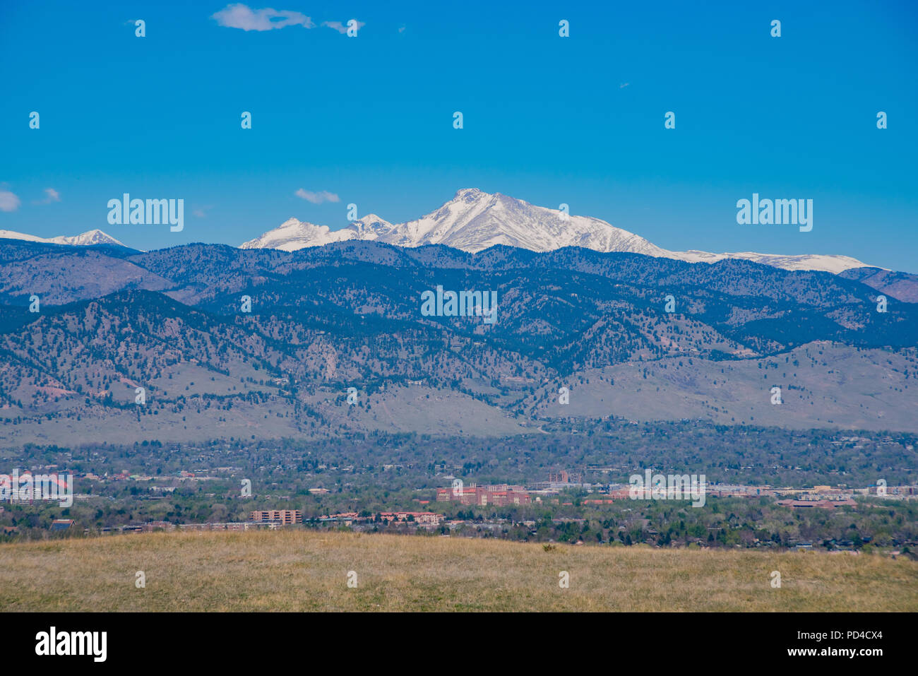 Super schöne Landschaft von Boulder Blicken auf Davidson Mesa, Colorado Stockfoto