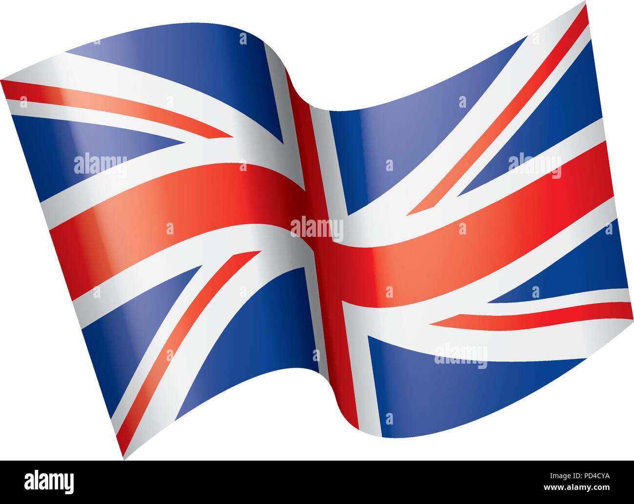 Flagge des Vereinigten Königreichs, Vektor Stock Vektor