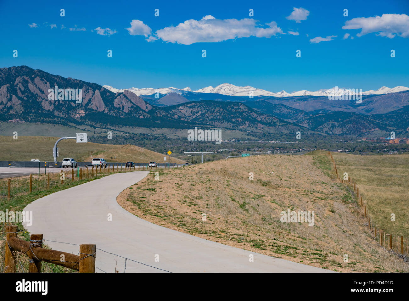 Super schöne Landschaft von Boulder Blicken auf Davidson Mesa, Colorado Stockfoto
