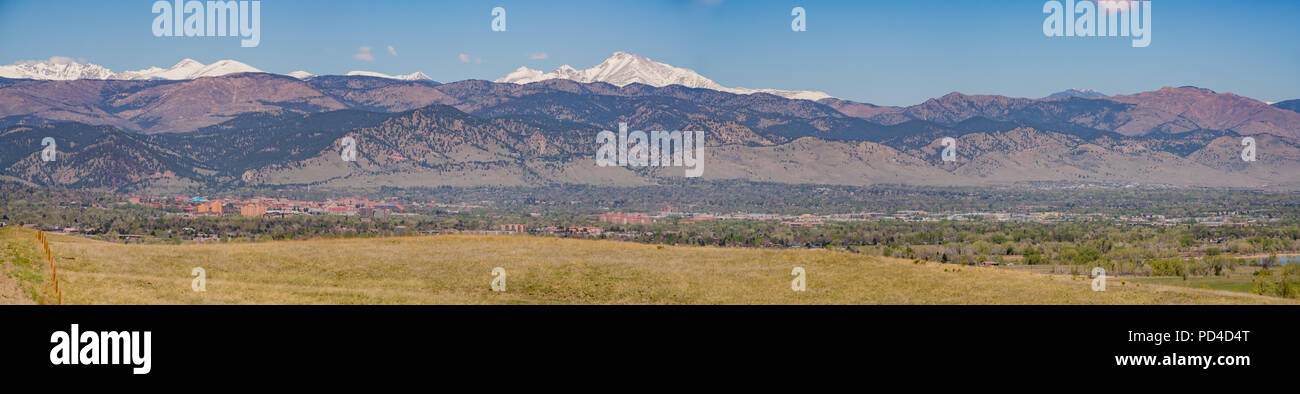 Super schöne Landschaft von Boulder Blicken auf Davidson Mesa, Colorado Stockfoto