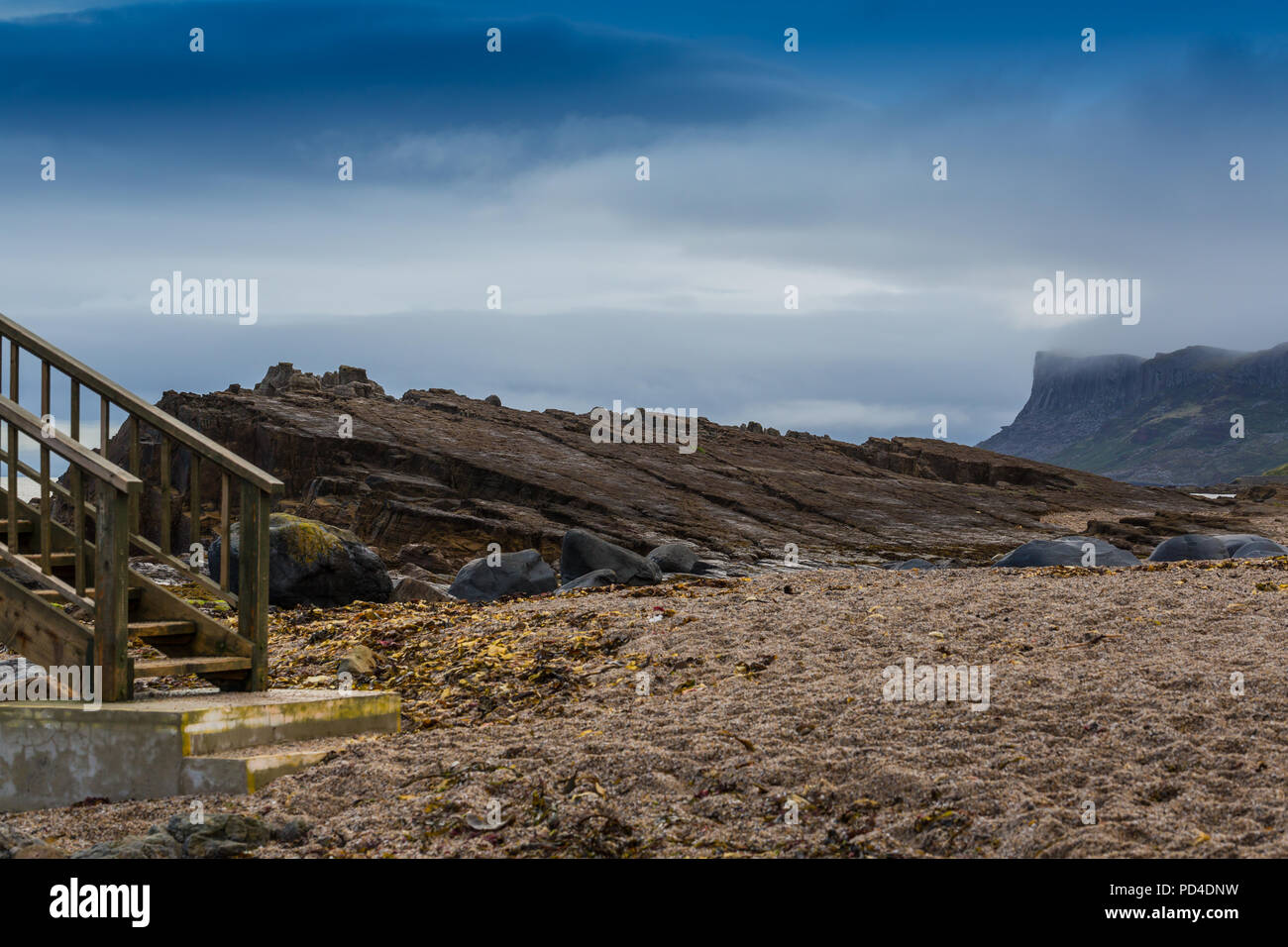 Pfannen Felsen und faire Kopf, Ballycastle, Co Antrim, Nordirland Stockfoto