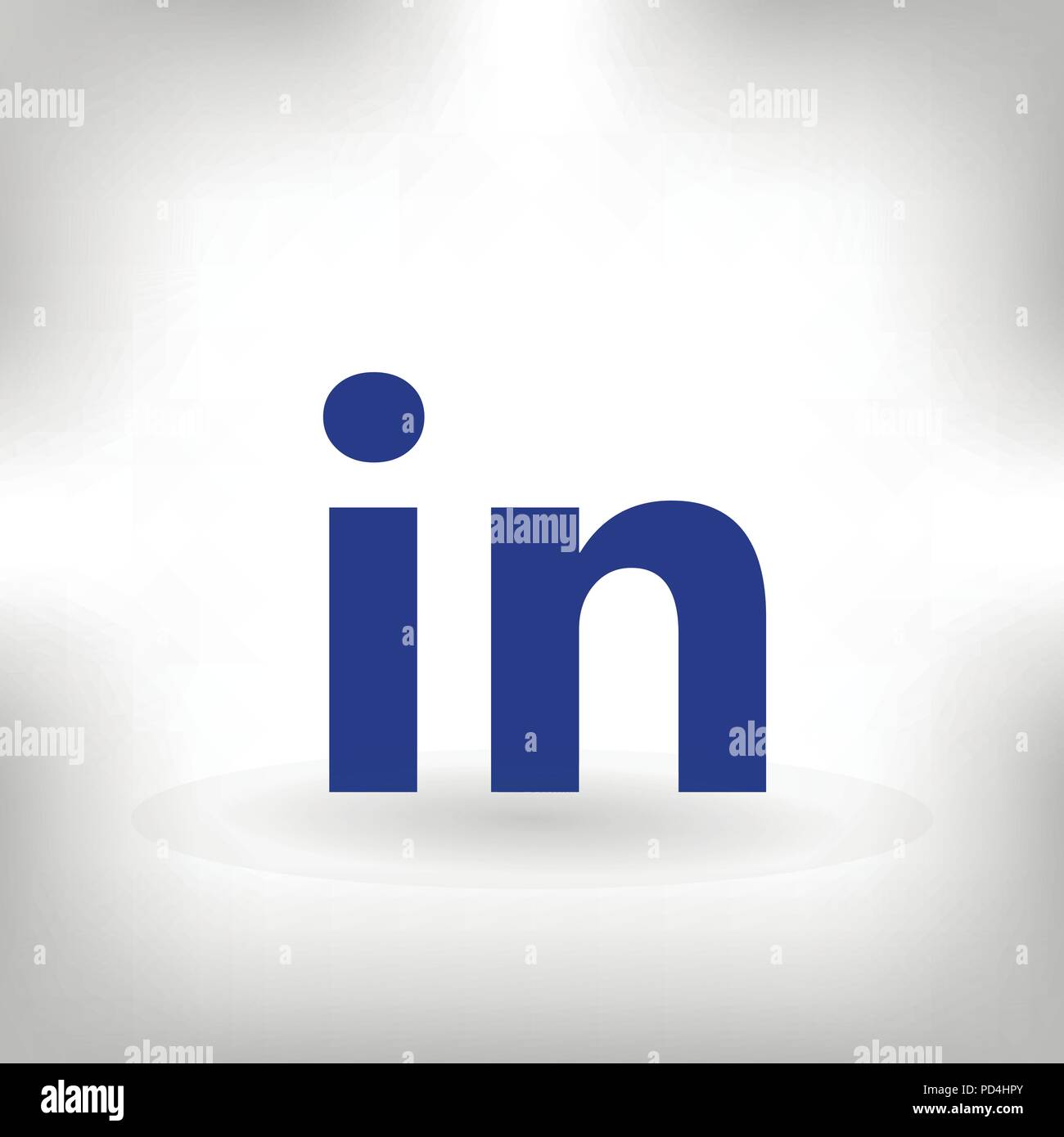 Buchstaben auf weißem Hintergrund Vektor, social media Symbol Stock Vektor