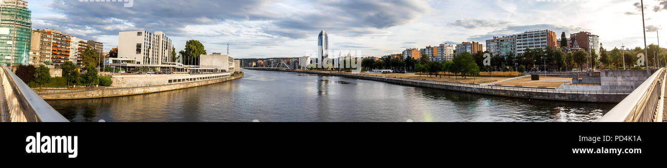 Lüttich Belgien Stadtbild high definition Panorama Stockfoto