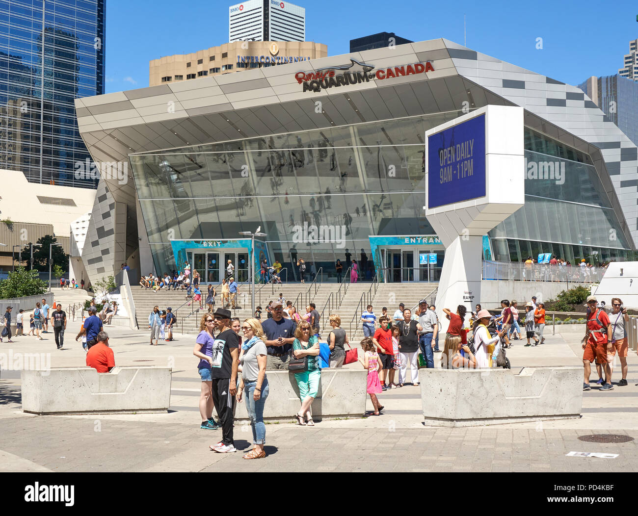 TORONTO, KANADA - 15. JULI 2018: Blick auf Toronto Aquarium. Ripley's Aquarium von Kanada ist eine öffentliche Aquarium in Toronto, Ontario, Kanada. Stockfoto