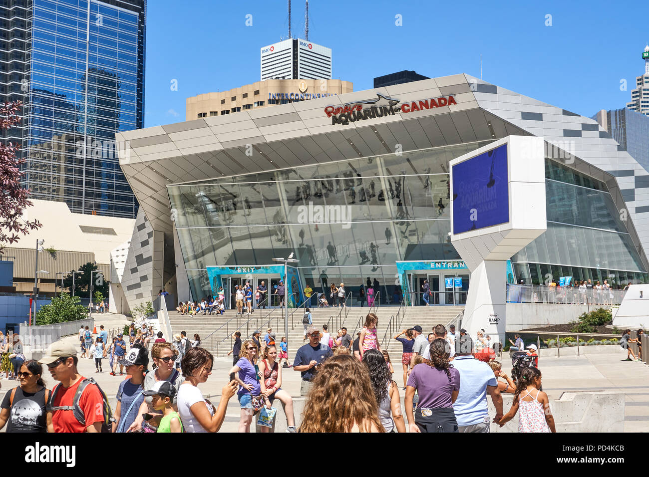 TORONTO, KANADA - 15. JULI 2018: Blick auf Toronto Aquarium. Ripley's Aquarium von Kanada ist eine öffentliche Aquarium in Toronto, Ontario, Kanada. Stockfoto