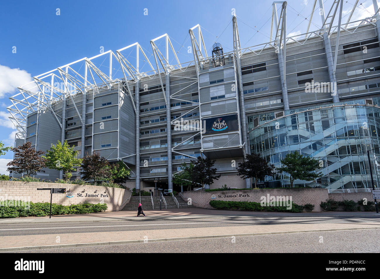 St James Park, der Heimat des Newcastle United Football Club. Stockfoto