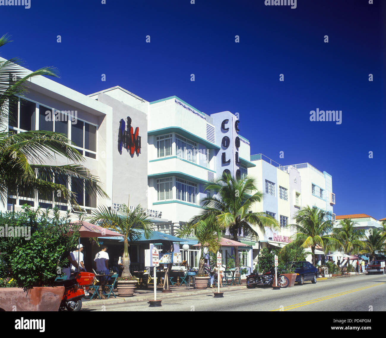 1987 HISTORISCHEN BARS HOTELS OCEAN DRIVE IN SOUTH BEACH MIAMI BEACH FLORIDA USA Stockfoto