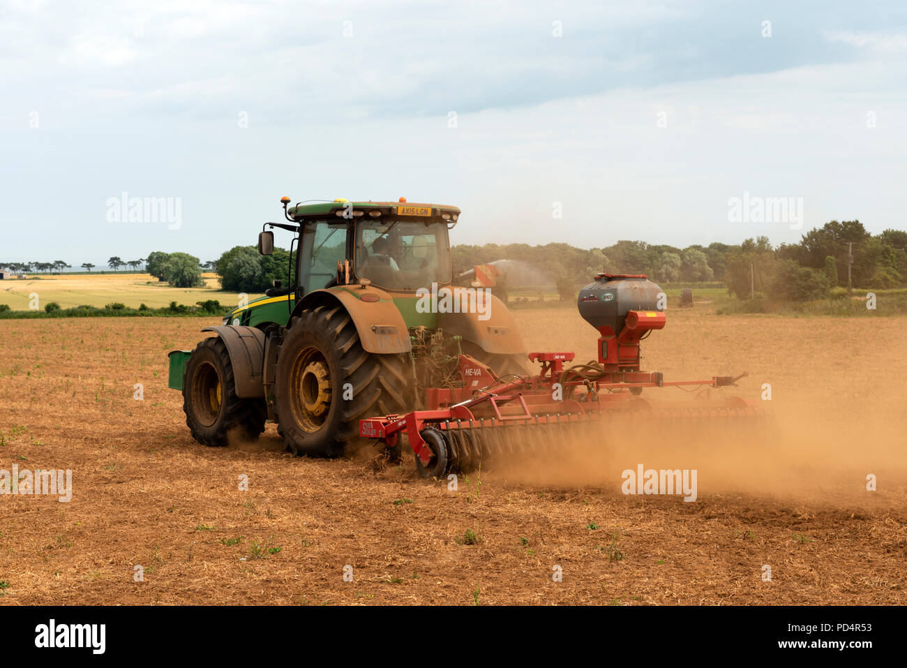 Ackerland, sub verschmutzt, Alderton, Suffolk, Großbritannien. Stockfoto