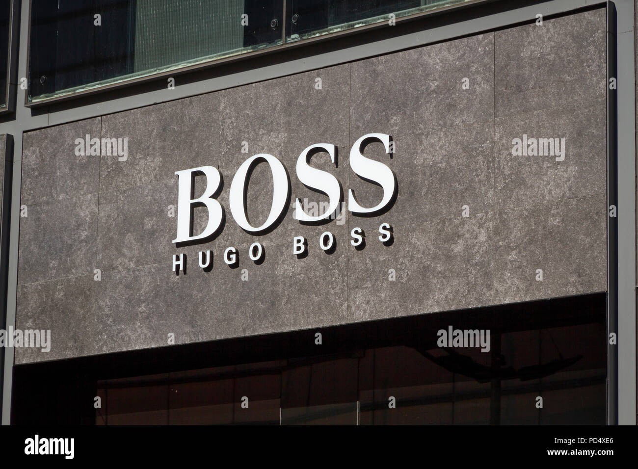 Hugo Boss Store in Manchester. Stockfoto