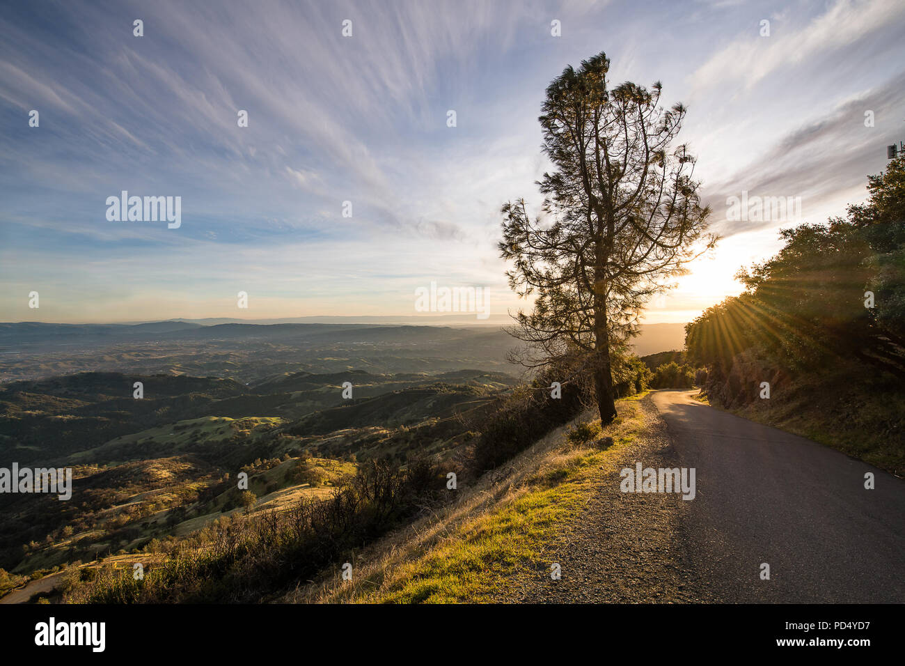 Der Gipfel des Mount Diablo Stockfoto